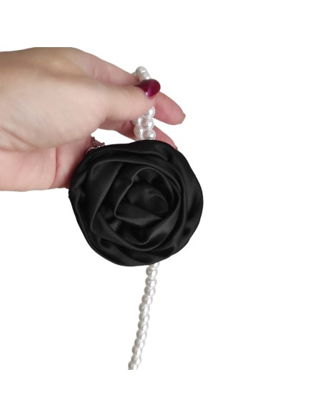 COLLAR CHOKER PERLAS/FLOR DE EL COFRE DE ELISABETH