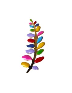 BROCHE IMPERDIBLE HOJAS DE COLORES 2
