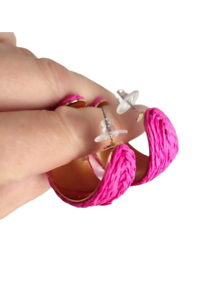 PENDIENTES RAFIA DE EL COFRE DE ELISABETH