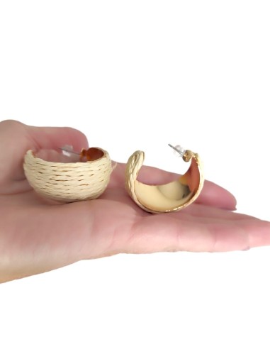 PENDIENTES RAFIA DE EL COFRE DE ELISABETH