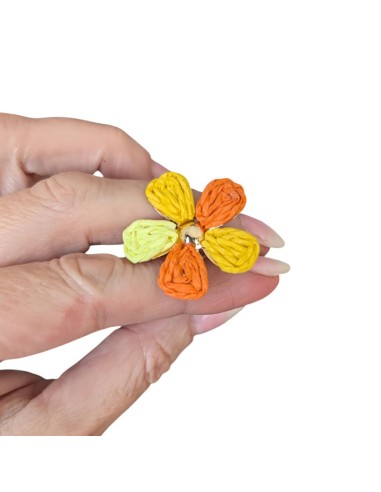 ANILLO FLOR RAFIA DE EL COFRE DE ELISABETH