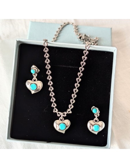 PENDIENTES CORAZÓN ESMALTE DE EL COFRE DE ELISABETH