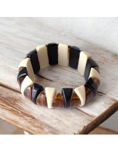 PULSERA ELÁSTICA HUESO/CAREY DE EL COFRE DE ELISABETH 2