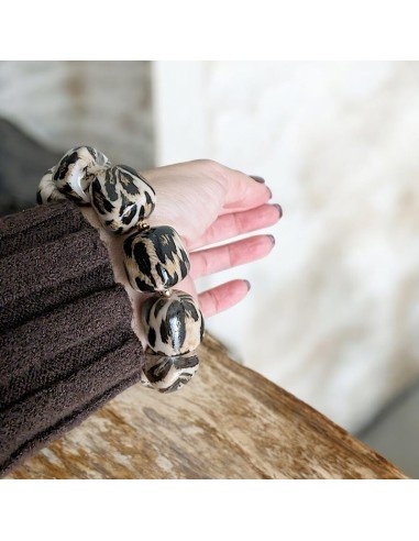 PULSERA ELÁSTICA PRINT/DORADO DE EL COFRE DE ELISABETH
