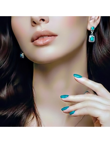 PENDIENTES CUADRADO ESMALTE