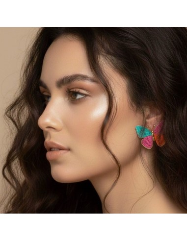 PENDIENTES MARIPOSA RAFIA DE EL COFRE DE ELISABETH