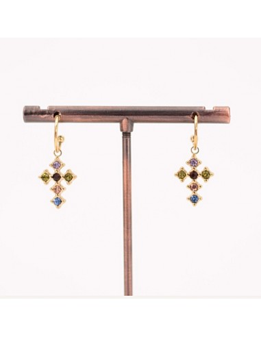 PENDIENTES CRUZ MULTICOLOR DE EL COFRE DE ELISABETH